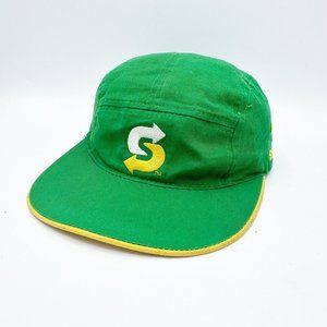 Subway Sandwich Hat Cap Snap Back Green Yellow Logo Employee Restaurant Issued